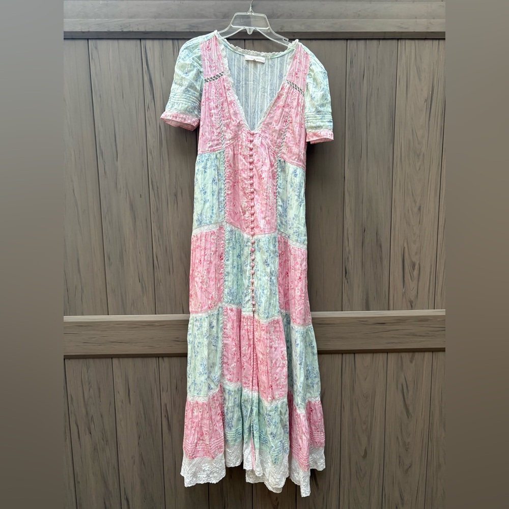 Loveshackfancy Nessie Patchwork Cotton-Jacquard M… - image 6